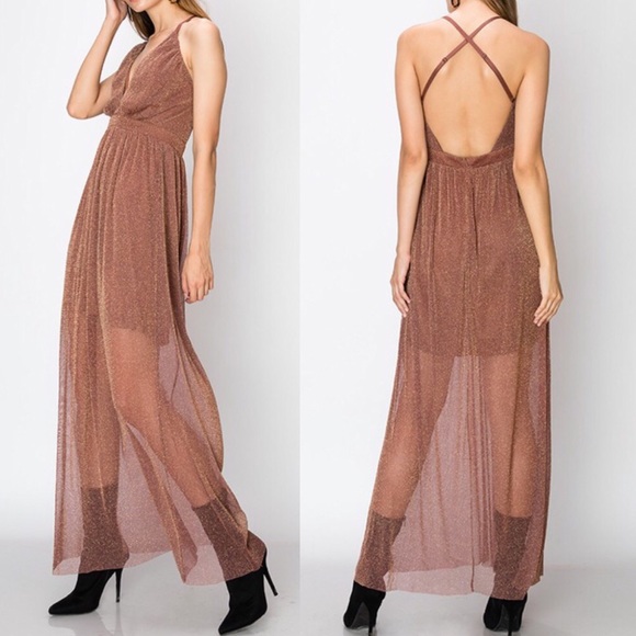 NWT Shimmery Maxi Dress - Picture 5 of 5
